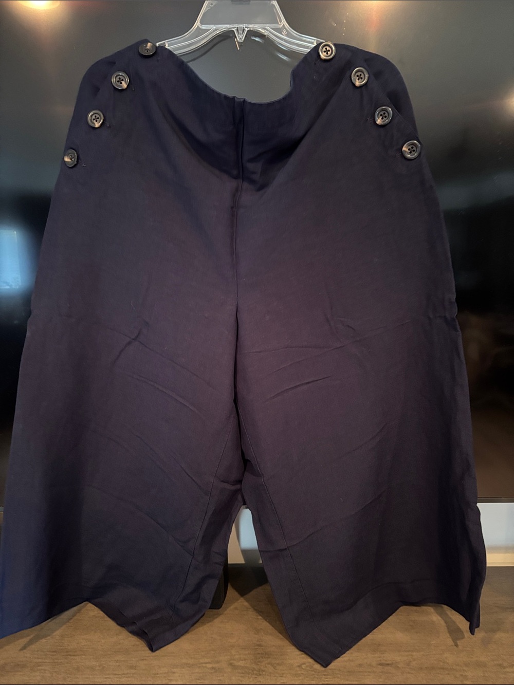 Ann Taylor Navy Mariner Style Wide Leg Pants